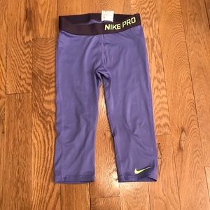Nike pro girls running capris